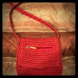 Small red purse.